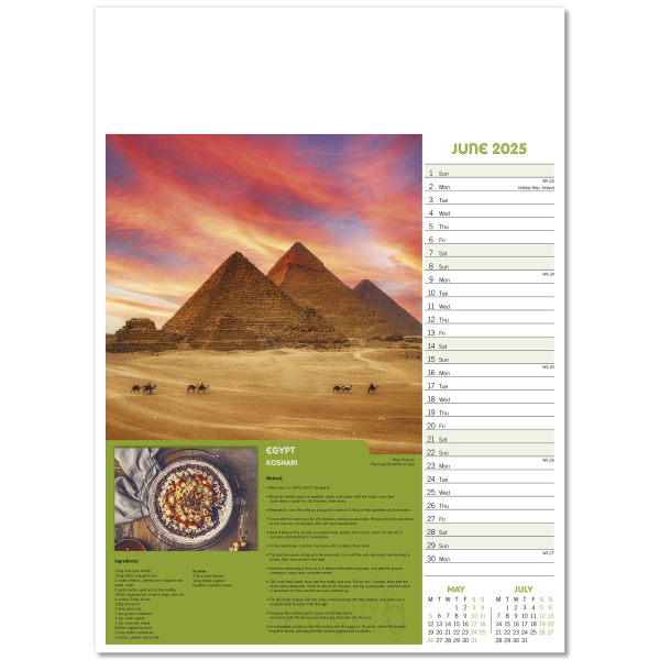 Taste for Travel Wall Calendar