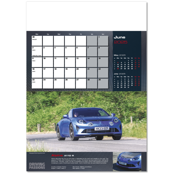 Driving Passions Wall Calendar