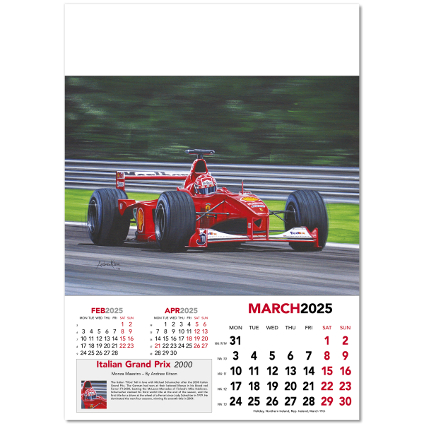 Grand Prix Wall Calendar