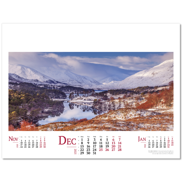 Lakes , Landscapes & Lochs Wall Calendar