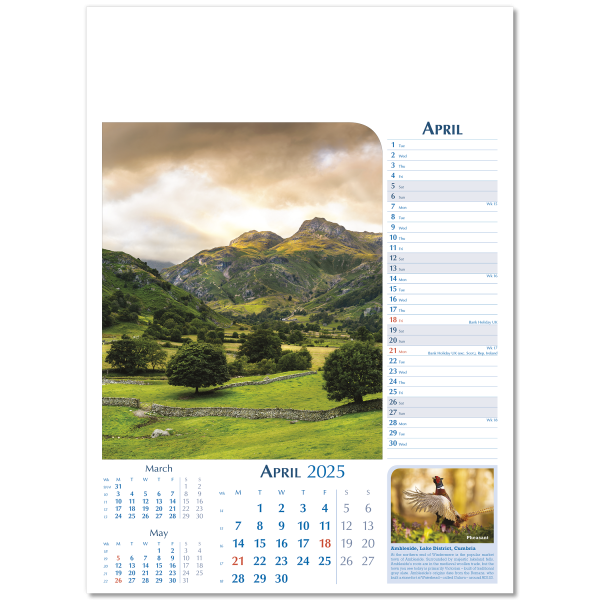 Notable Britain Wall Calendar