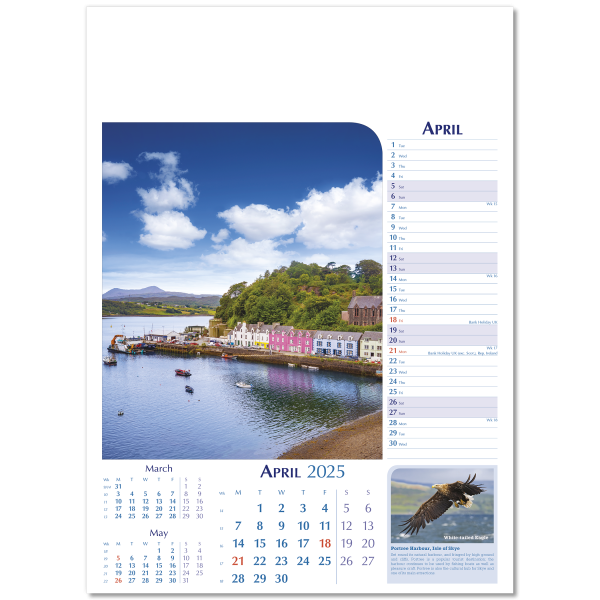 Notable Scotland Wall Calendar