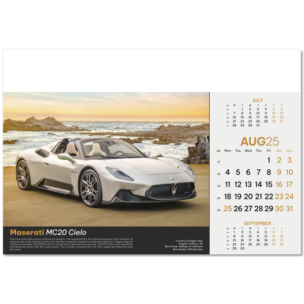 Supercars Wall Calendar