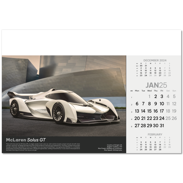 Supercars Wall Calendar