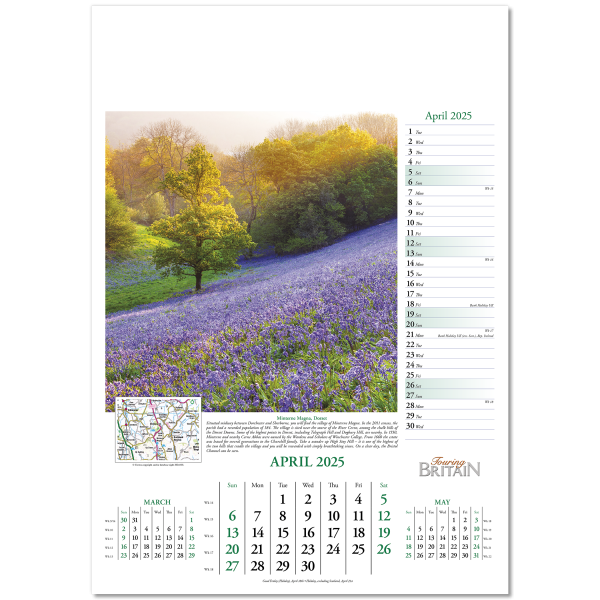 Touring Britain Wall Calendar