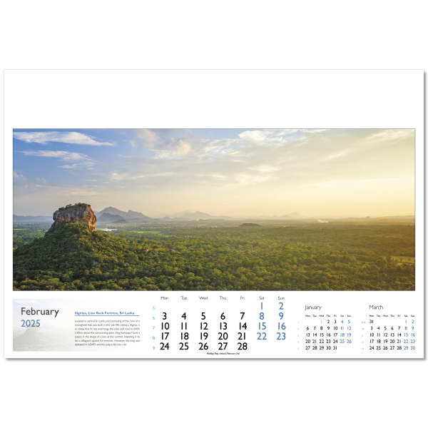 World in View Wall Calendar