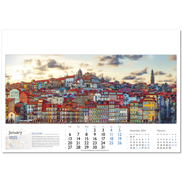 World in View Wall Calendar