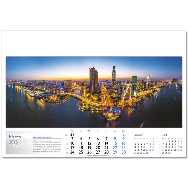 World in View Wall Calendar