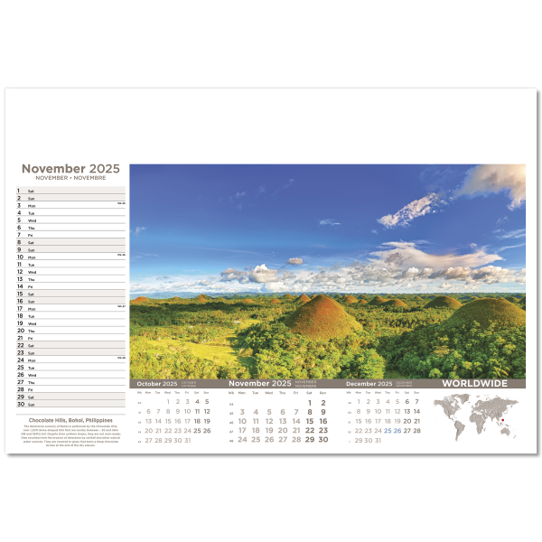 Worldwide Wall Calendar