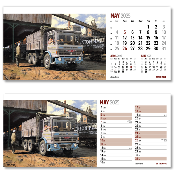 On the Move Desk Calendar