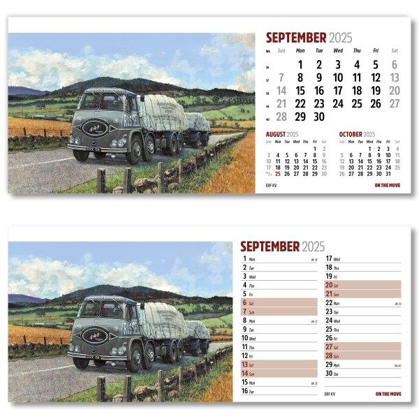 On the Move Desk Calendar